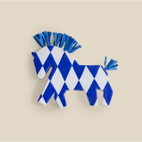 Caballo Arlequín Azul-Blanco